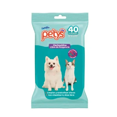 PETYS PAÑITOS HUMEDOS CON CLORHEXIDINA