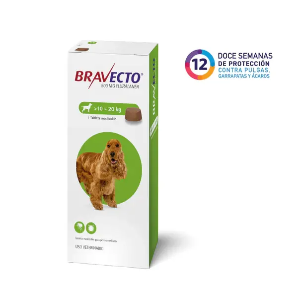 BRAVECTO 12 SEMANAS DE 10 A 20KG