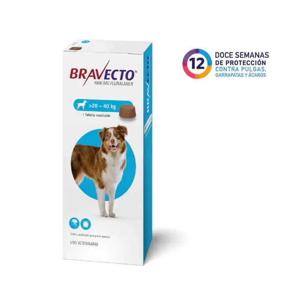 BRAVECTO 12 SEMANAS DE 20 A 40KG