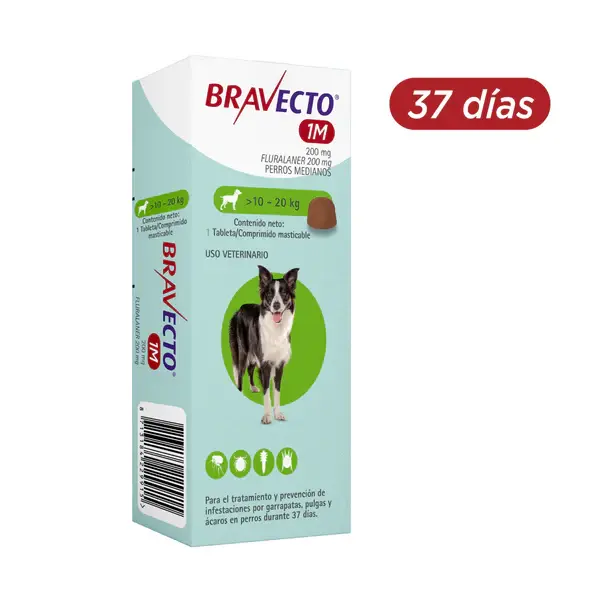 BRAVECTO 37 DIAS DE 10 A 20KG