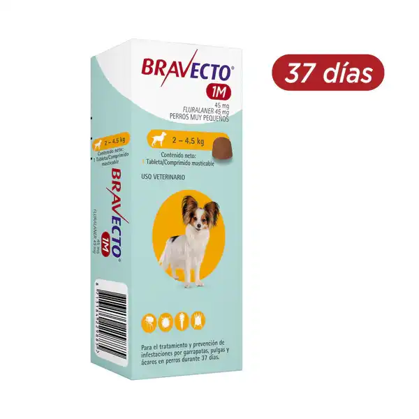 BRAVECTO 37 DIAS DE 2 A 4,5KG