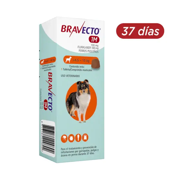 BRAVECTO 37 DIAS DE 4,5 A 10KG