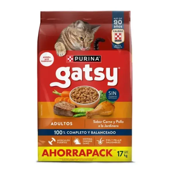 GATSY ADULOT CARNE Y POLLO A LA JARDINERA X 17KG