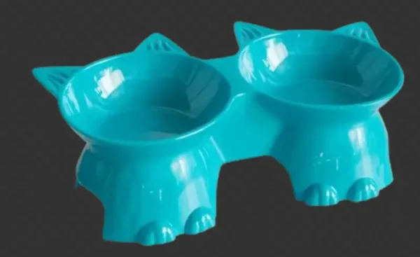 COMEDERO DOBLE BASE PARA GATO