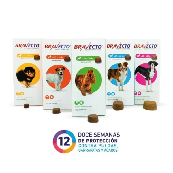BRAVECTO 12 SEMANAS DE 2 A 4,5KG