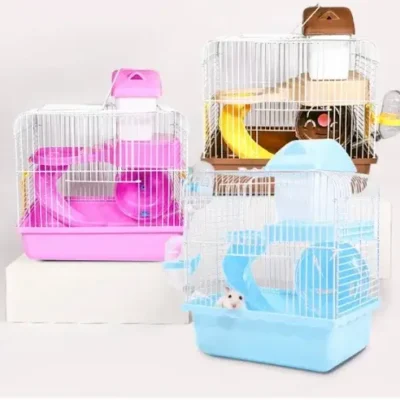 CASA PARA HAMSTER CON RODADERO Y RUEDA